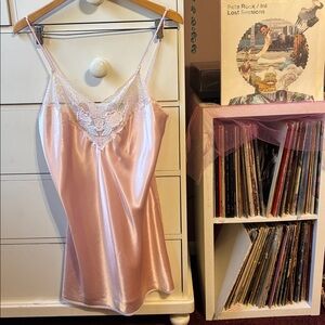 Vintage 90’s Cottagecore Ballet Pink Slip Dress Lace Mini Cute Loveshackfancy M